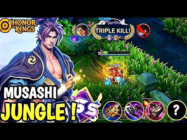 Musashi Gameplay in Jungle | Best Build Honor Of Kings! background