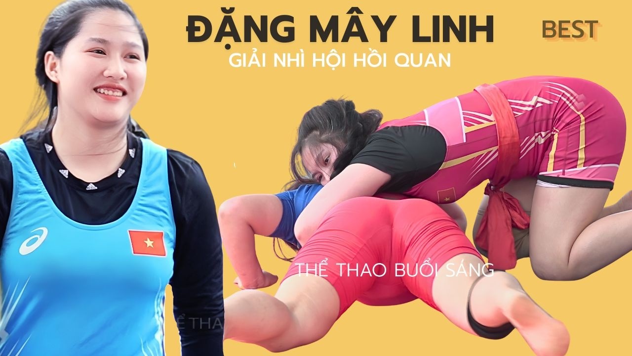 VẬT NỮ CỰC ĐẸP: Đặng Mây Linh Toàn Thắng Giải Nhì Nữ Hội Hồi Quan 2026 | Women's Wrestling background