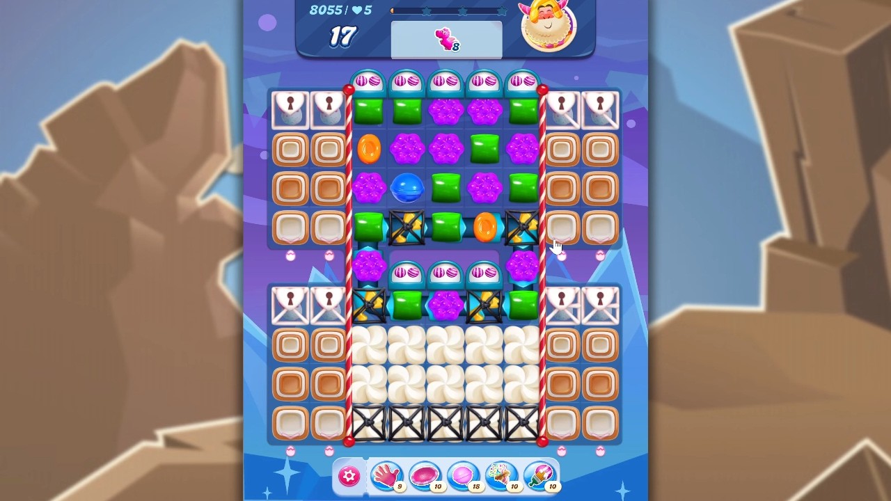 Candy Crush Saga LEVEL 8055 NO BOOSTERS (new version)🐟☑️ background
