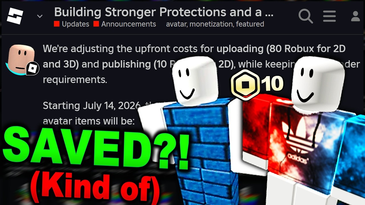 Sometimes complaining works! (ROBLOX 2D CLASSIC CLOTHING UPDATE) background