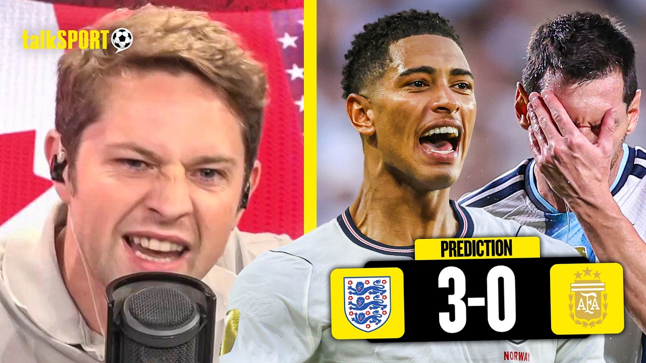 "MESSI WILL BE IN TEARS!" England are going to SMASH Argentina 3-0, predicts Rory Jennings! background