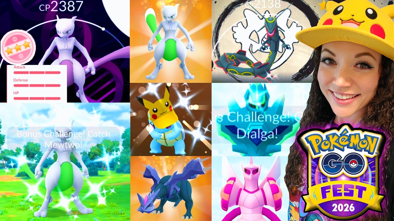 100% Mewtwo & MORE! My TOP WINS of Global Pokémon GO Fest 2026! background