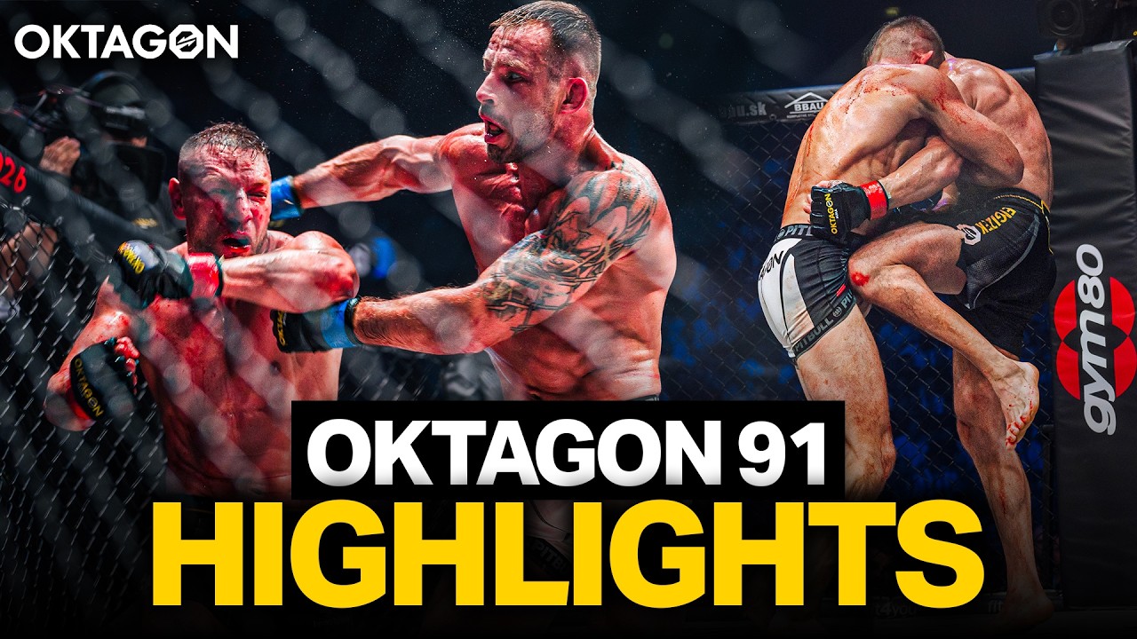 You Have to See This! 🤯 Crazy Moments and an Unbelievable Knockout in the Cage | OKTAGON 91 background