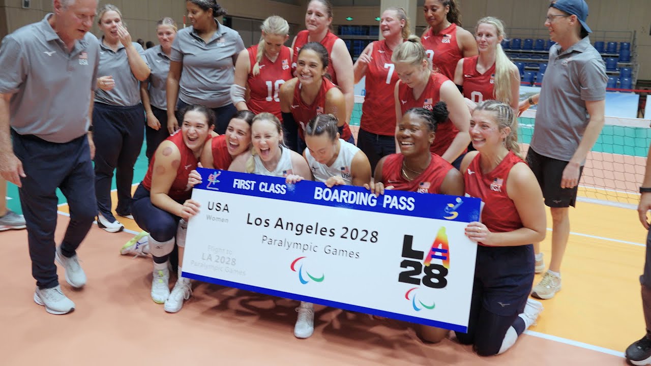 Qualified for LA28 | U.S. Women’s Sitting National Team | USA Volleyball background