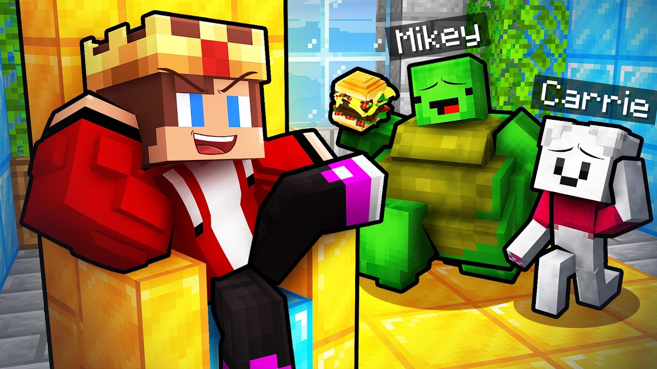 Strong JJ Became The King Of Fat Friends in Minecraft... background