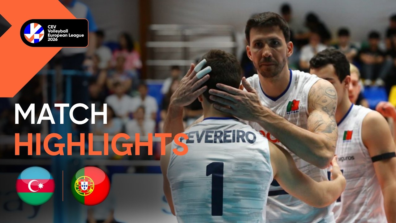 Highlights | Azerbaijan vs.Portugal | CEV Volleyball European League 2026 | Men background