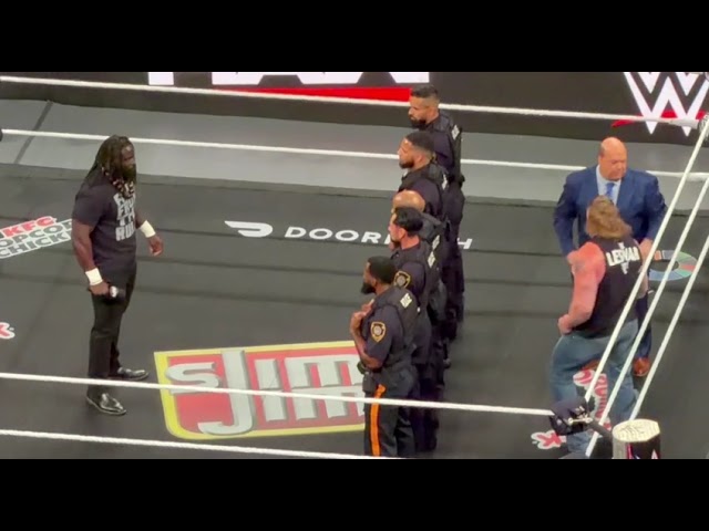 Oba Femi Destroys Police Force - WWE Raw 7/13/2026 background