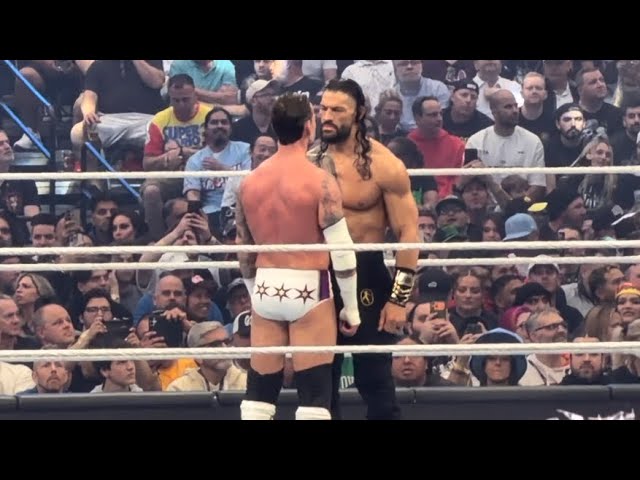 Roman Reigns vs CM Punk Full Match background