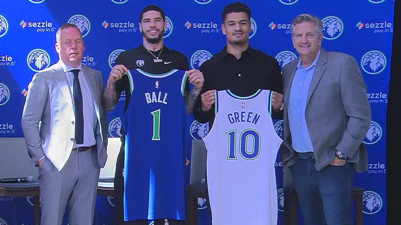 LaMelo Ball and Josh Green's FULL Timberwolves Introductory Press Conference background