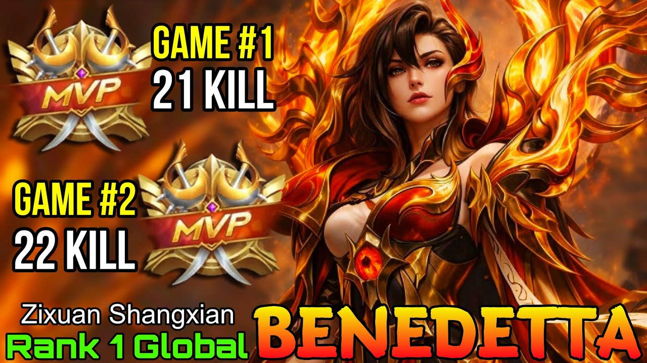 Deadly Monster Benedetta Double MVP Gameplay - Top 1 Global Benedetta by Zixuan Shangxian - MLBB background