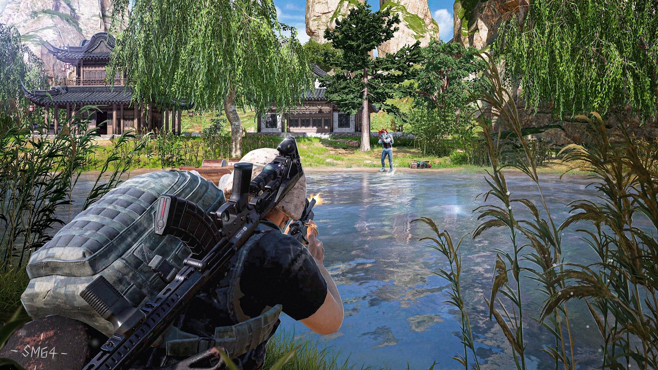 PUBG gameplay going for the WIN background