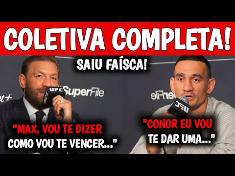 CONOR VOLTOU COM TUDO🚨 VEJA COMO FOI A COLETIVA PRÉ UFC 329 entre Conor Mcgregor x Max Holloway background