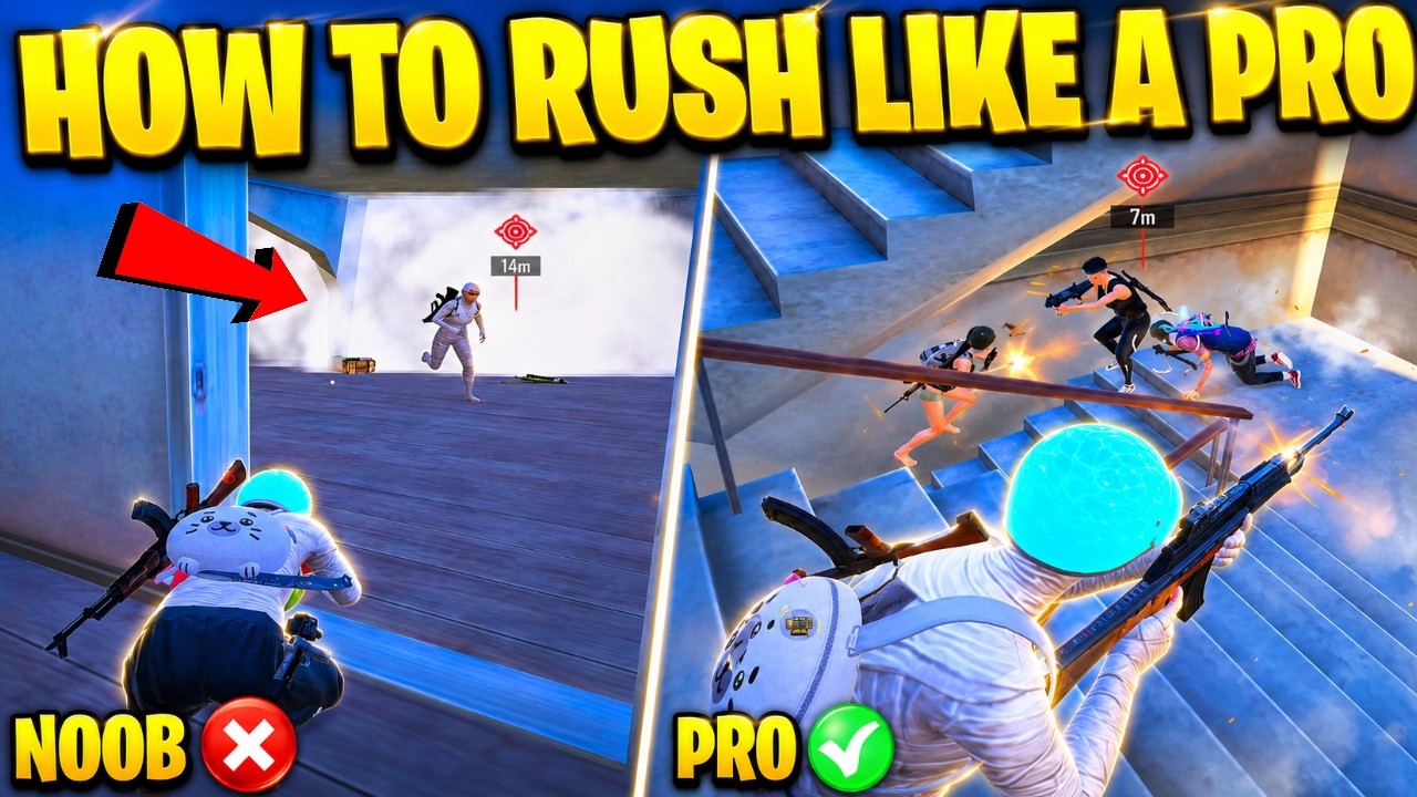 How to Rush Like a Pro in PUBG Mobile! 🔥 (7 Pro Tips!) background