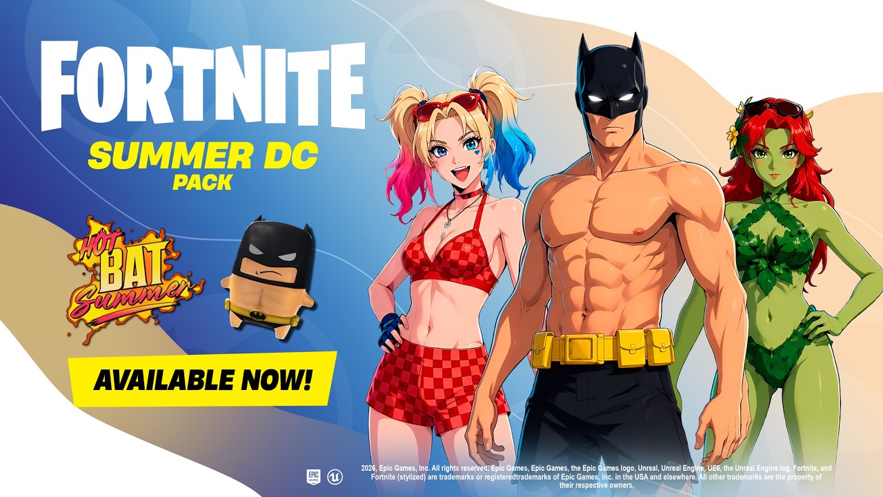 FREE DC SUMMER EVENT UPDATES in Fortnite! (Find Batman Sprites, FREE Rewards, NEW Skins) background