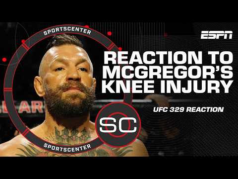 'I don't see the UFC running this back' - Brett Okamoto reacts to McGregor's injury | SportsCenter background