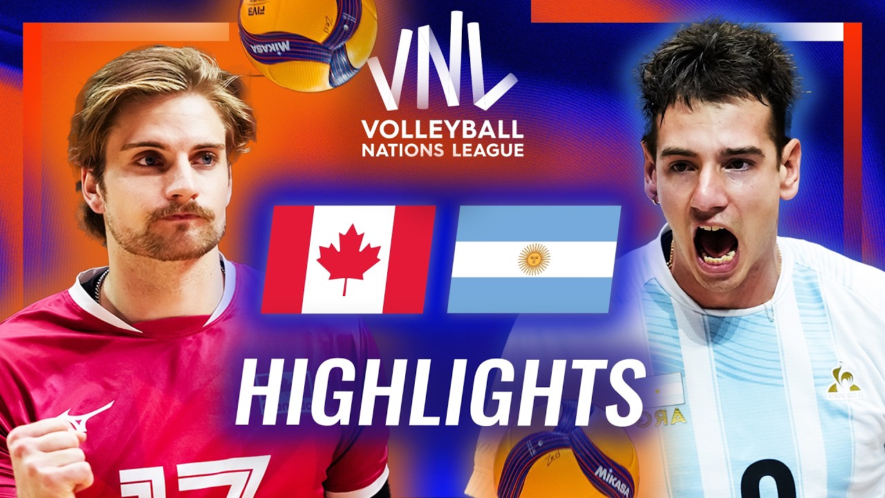 Canada ๐จ๐ฆ vs. Argentina ๐ฆ๐ท - Highlights | Week 3 | Men's VNL 2026 background