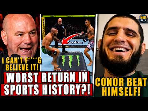 MMA Community REACTS to Conor McGregor's DISASTROUS UFC 329 comeback loss to Max Holloway! background