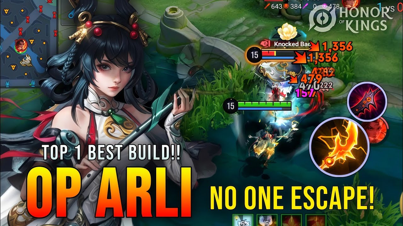 NO ESCAPE!! Arli's 100% Deadly Farm Lane in Honor of Kings - Top 1 Best Build background