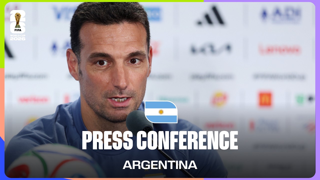 Argentina On Playing England | Lionel Scaloni Takes Questions background