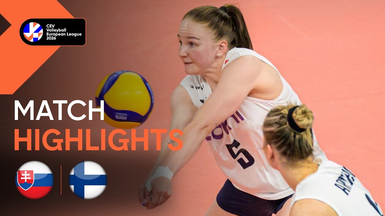 Highlights | Slovakia vs. Finland | CEV Volleyball European League 2026 | Women background