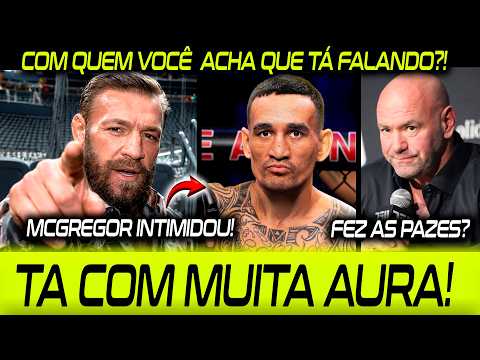 MUITA AURA!🚨 CONOR MCGREGOR INTIMIDA MAX HOLLOWAY ANTES DA LUTA NO UFC 329! FEZ AS PAZES COM O UFC? background