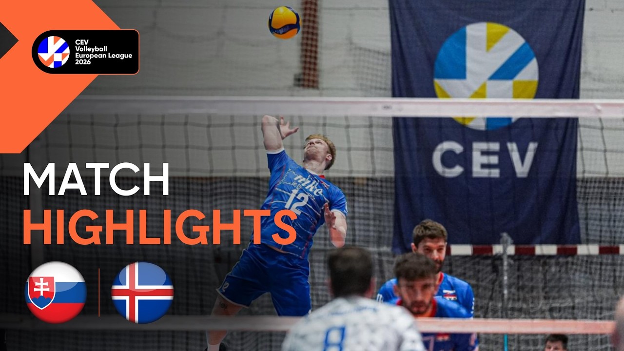 Highlights | Slovakia vs. Iceland | CEV Volleyball European League 2026 | Men background