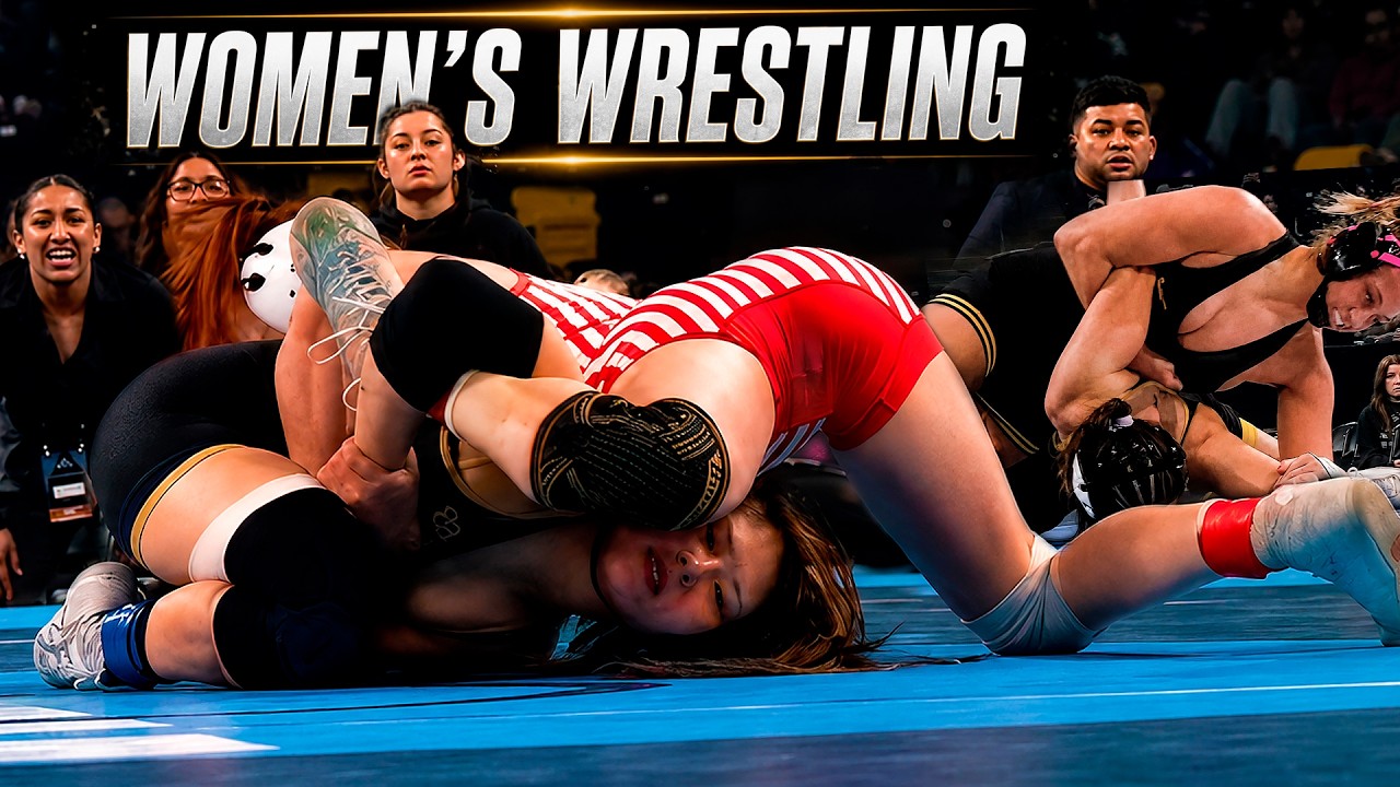 Girls Wrestling – Amazing Aggressive Grabs Steal the Victory for the 2026 Champions background