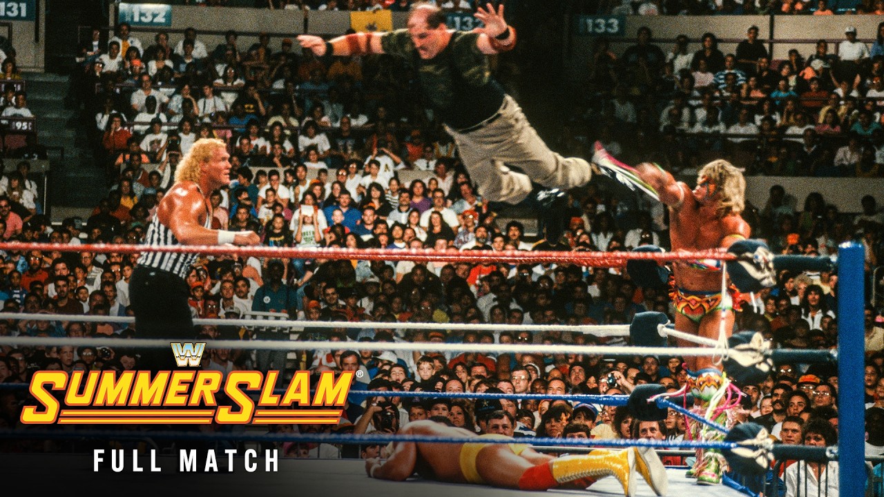 FULL MATCH: Hulk Hogan & Ultimate Warrior vs. Sgt. Slaughter, Adnan & Col. Mustafa: SummerSlam 1991 background