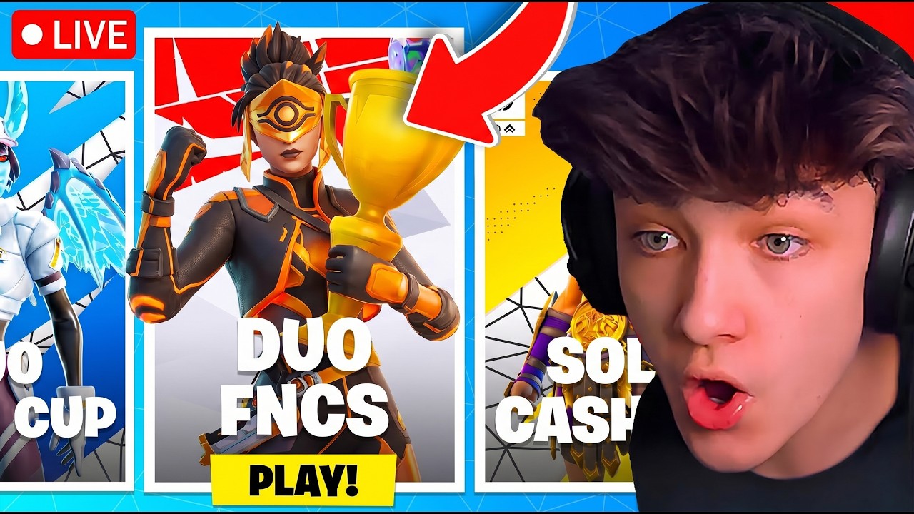 🔴LIVE! - DUO *FNCS* DAY 2! TOURNAMENTS ARE BACK! (Fortnite) background