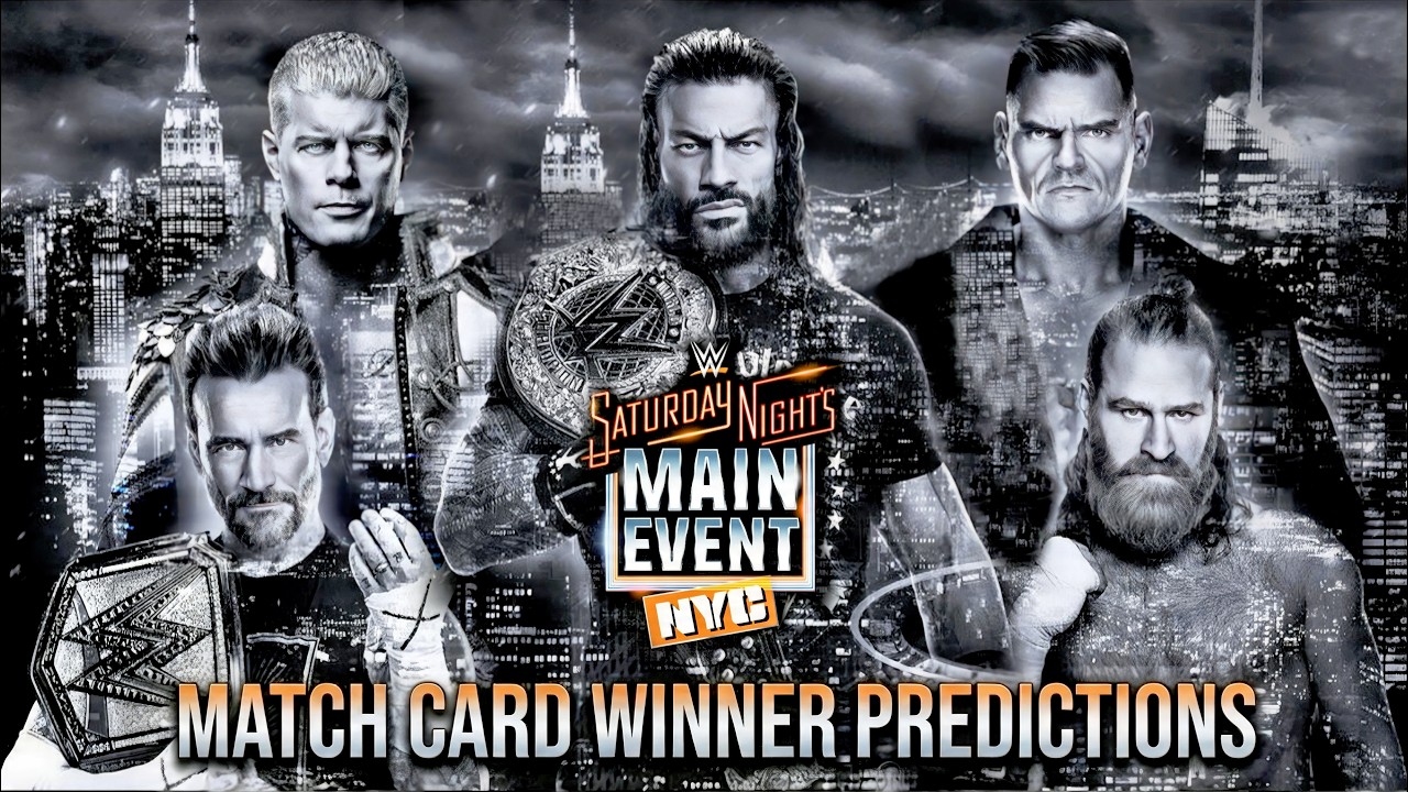 WWE Saturday Night's Main Event July 18, 2026 Winner Predictions | Roman Reigns & CM Punk background