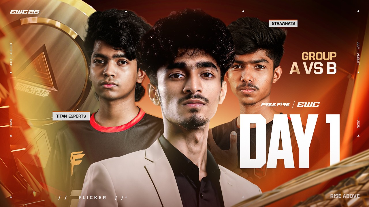 EWC 2026 – Garena Free Fire – Day 1 Watch Party with Flicker! 🔥 background