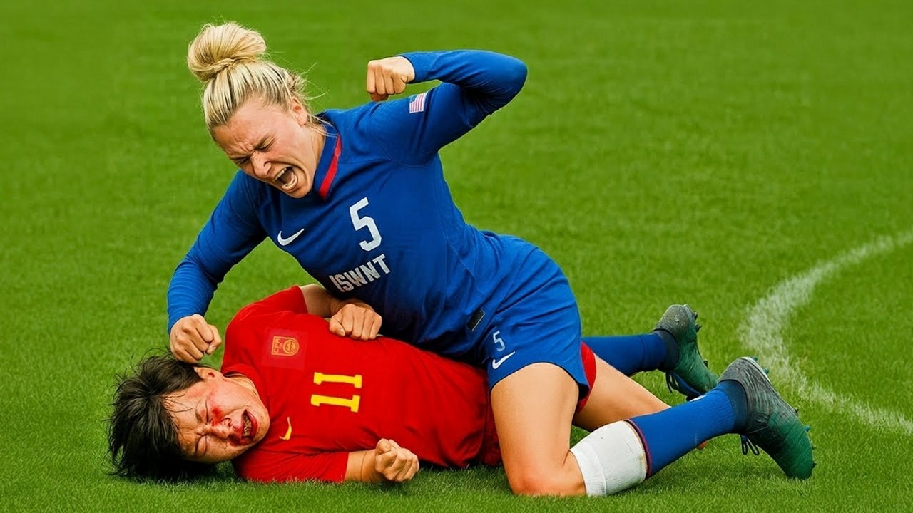 Brutal Fights & 0% Sportsmanship in Women’s Football background
