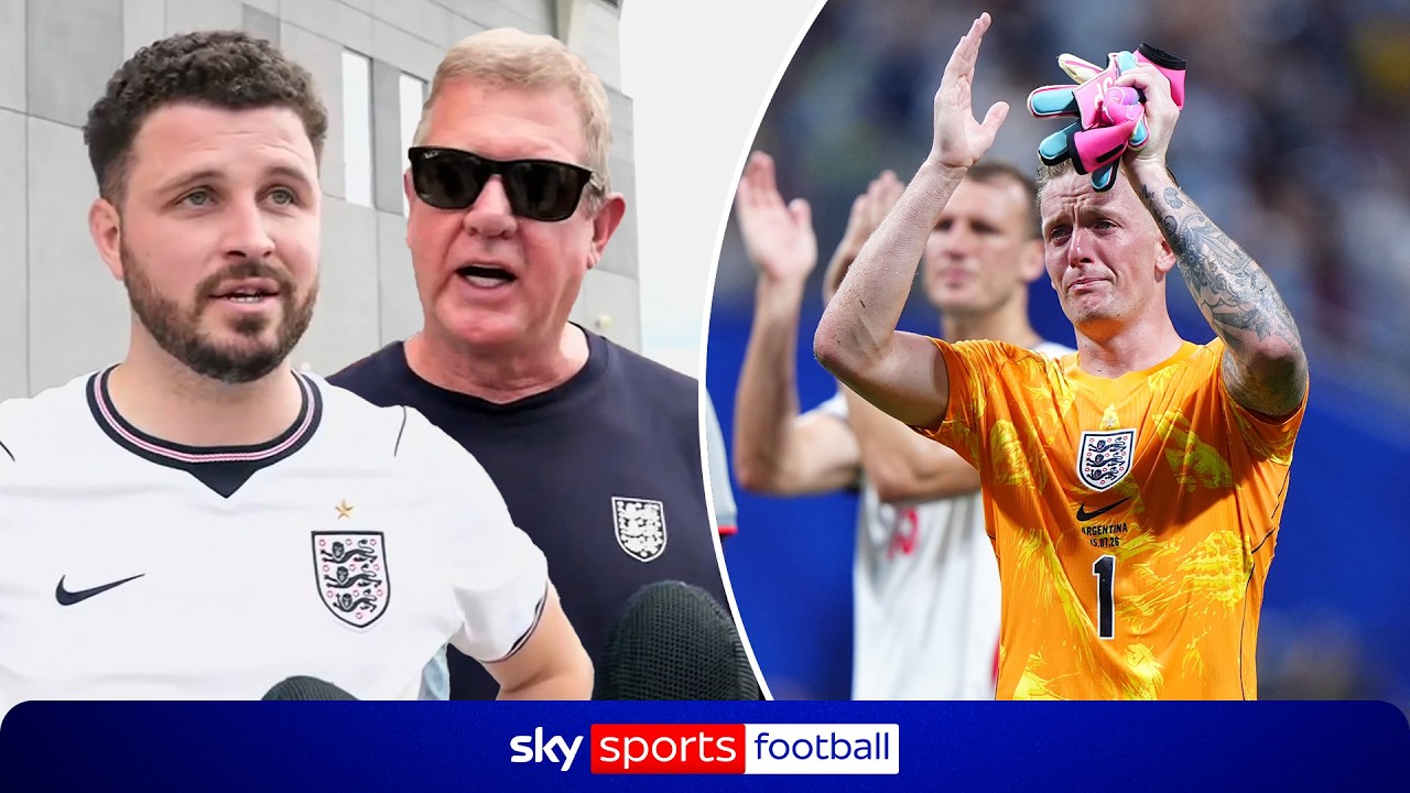 England fans react to heart-breaking defeat to Argentina ЁЯТФ background