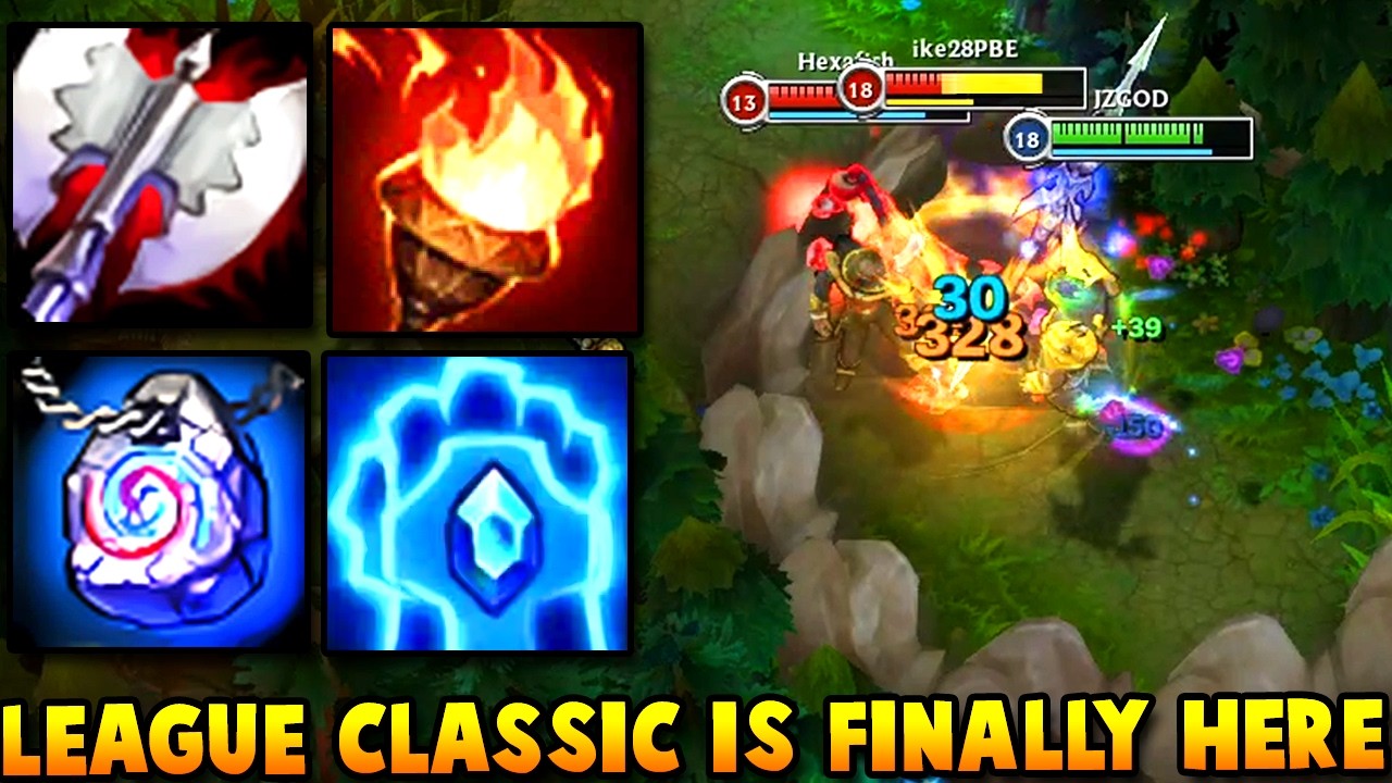 LEAGUE CLASSIC IS FINALLY HERE! - Challenger tries NEW Season 1 League of Legends (Old Amumu + J4) background