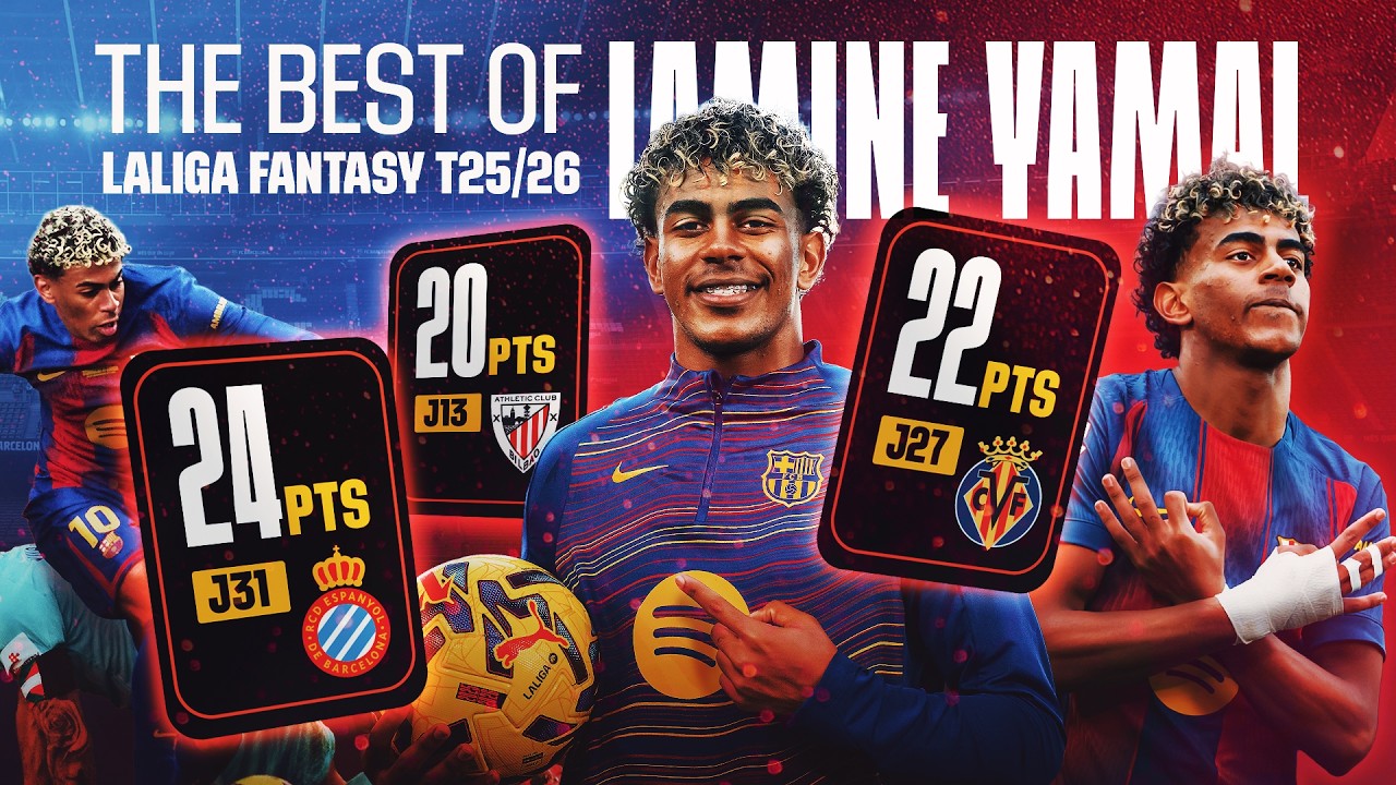 Las 10 MEJORES puntuaciones de LAMINE YAMAL en LALIGA FANTASY ⭐ background