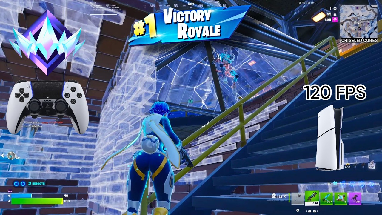 Fortnite Unreal Ranked Reload On PS5 Slim | Controller Gameplay | 120 FPS background