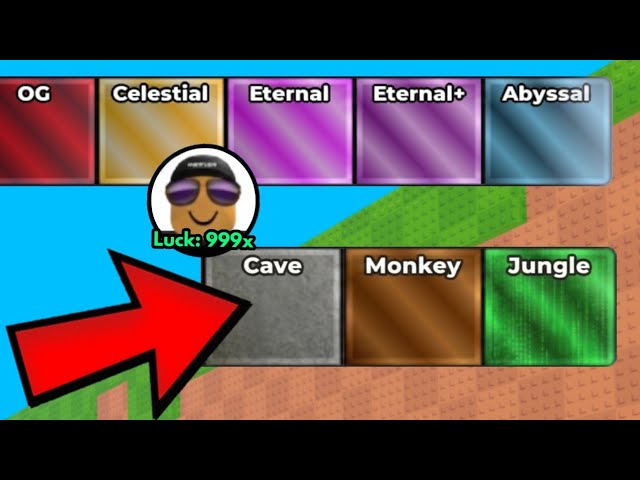 i FOUND the CAVE to JUNGLE ZONE in KICK A LUCKY BLOCK ROBLOX background
