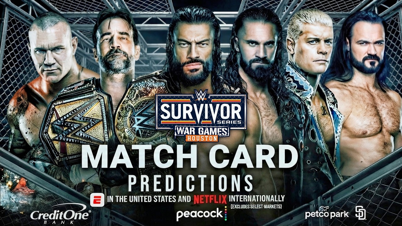 WWE Survivor Series 2026 Match Card Predictions | Full WarGames Match Card background