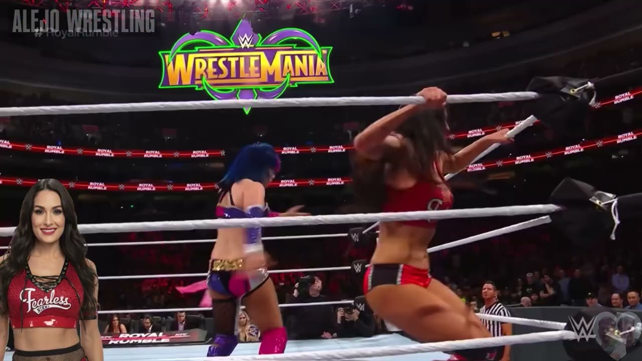 Nikki Bella vs Naomi-Springboard enziguri background