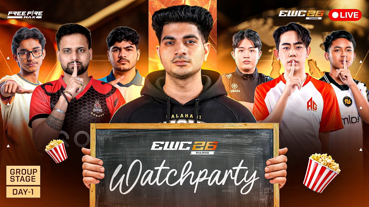 FREEFIRE EWC WATCHPARTY with iconic | DAY 1 of groups stages #ewc #iconic #teamelite background