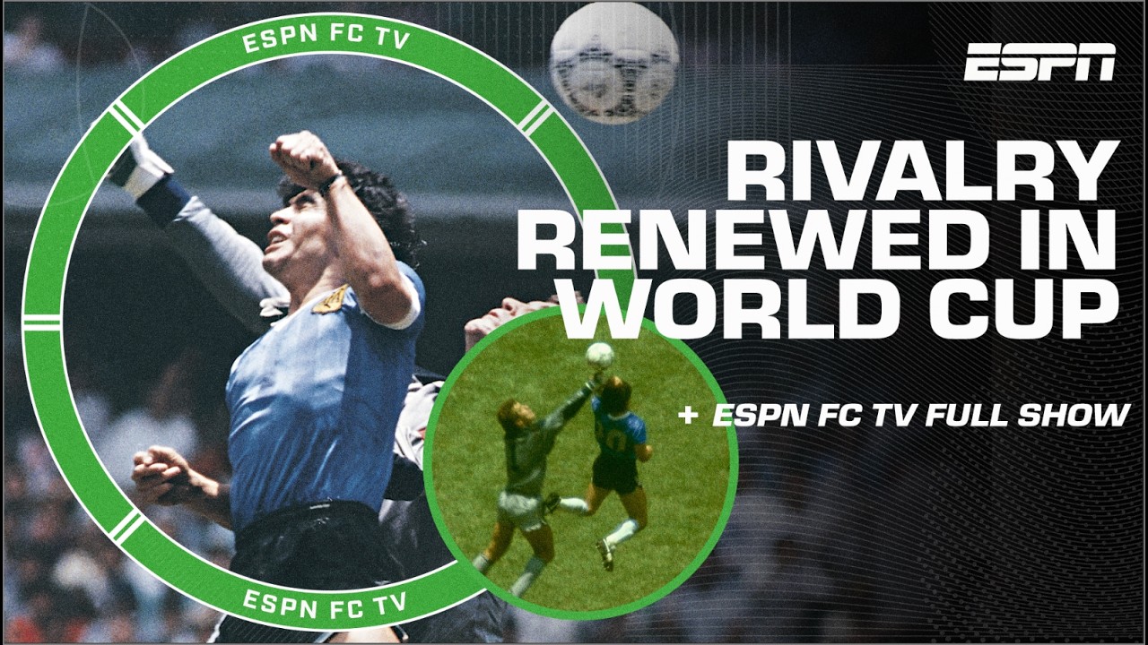 HAND OF GOD + Beckham’s RED CARD among England vs. Argentina RIVALRY | ESPN FC background