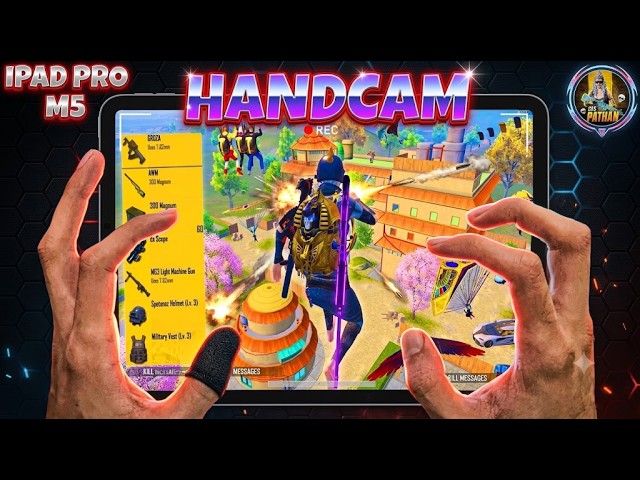 iPad Pro M5 đ PUBG HANDCAM Smooth + 120 FPS đ„ pubg test / Gameplay/ Best sensitivity background