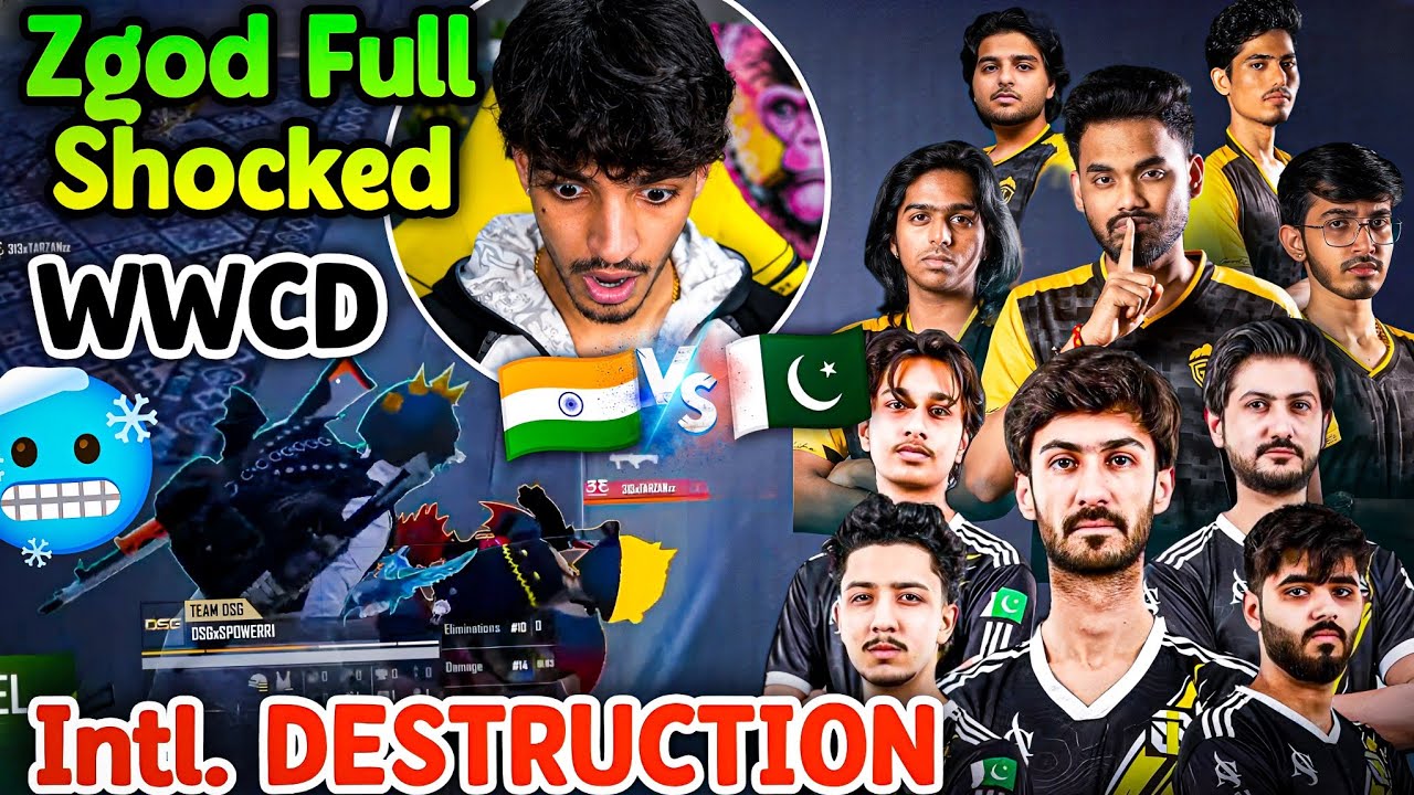 🇮🇳GodLike ONE KNOCK PUSH In Intl.😱 WWCD🔥 Wiped Pakistan Team B2B🇵🇰 ZGod Full Shocked🥶 background