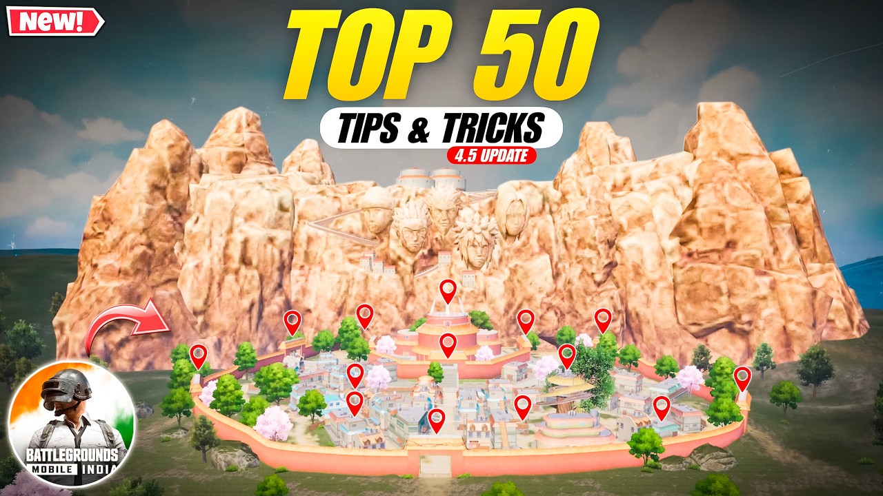 Top 50 Tips/Tricks You MUST Know About BGMI 4.5 Updateđ| BGMI Naruto 4.5 Update Tips & GUIDE. background
