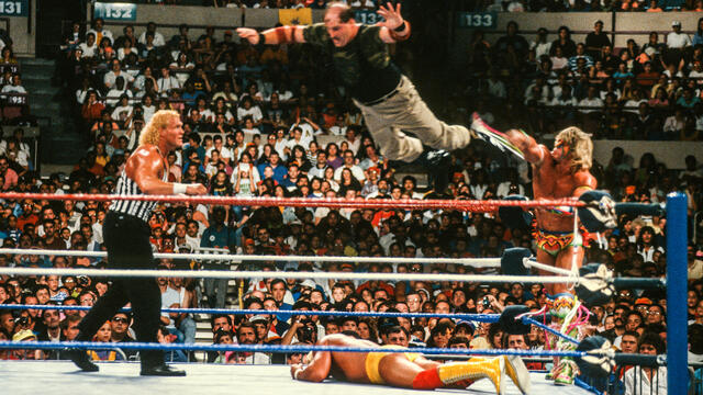 FULL MATCH: Hulk Hogan & Ultimate Warrior vs. Sgt. Slaughter, Adnan & Col. Mustafa: SummerSlam 1991 background
