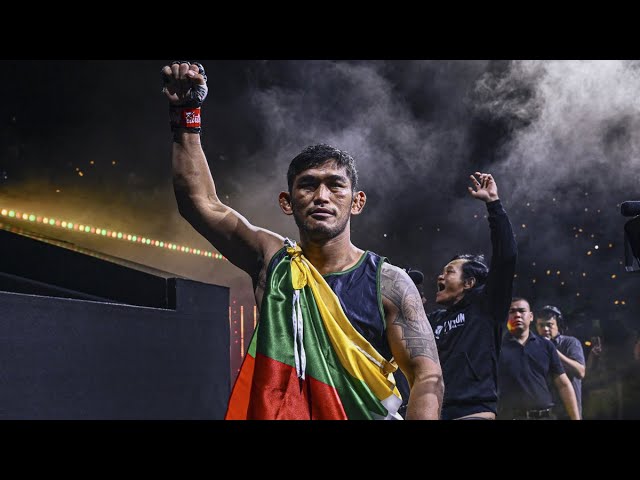Aung La Last Fight in ONE Championship 🇲🇲 အောင်လအန်ဆန်း Aung La N Sang vs Zebaztian Kadestam background