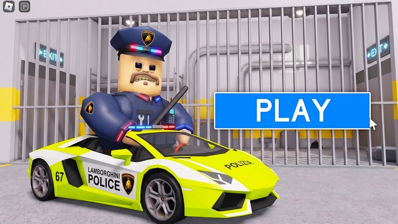 LAMBORGHINI CAR BARRY PRISON RUN Obby New Update Roblox - All Bosses Battle All Items vs All Morphs background