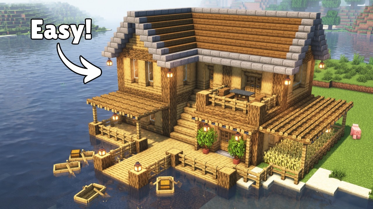 Minecraft: Fisherman Survival House Tutorial background