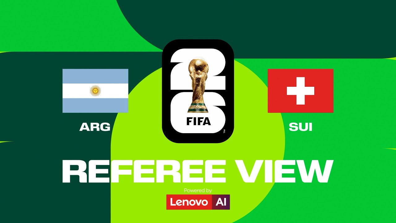 Argentina v Switzerland: Alvarez Extra-Time Strike | Ref's POV | Powered by Lenovo background