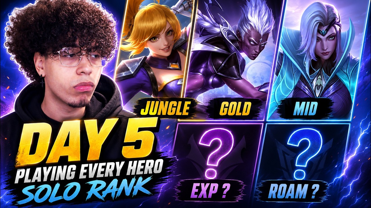 Playing EVERY Hero in Solo Rank โ Day 5 background